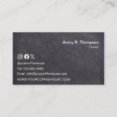 Eenvoudige Custom Chalkboard Coffee Cup Cafe Shop Klantenkaartje (Achterkant)