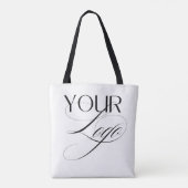 Eenvoudige Custom Company Logo voor en achter Tote Bag (Achterkant)