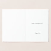 Eenvoudige Custom Dank u Folie Kaart (Binnen)