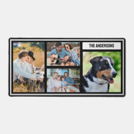 Eenvoudige Custom Family Photo Collage Tafelmat Bureaumat