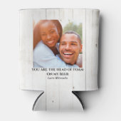 Eenvoudige Custom Grappig Rustiek Liefde Paar Foto Blikjeskoeler (Voorkant)