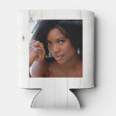 Eenvoudige Custom Grappig Rustiek Liefde Paar Foto Blikjeskoeler (Achterkant)