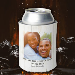 Eenvoudige Custom Grappig Rustiek Liefde Paar Foto Blikjeskoeler