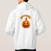Eenvoudige Custom Happy Halloween Hoodie (Achterkant)