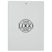 Eenvoudige Custom Lichtgrijs Bedrijf Zakelijke Log Klembord (Achterkant)