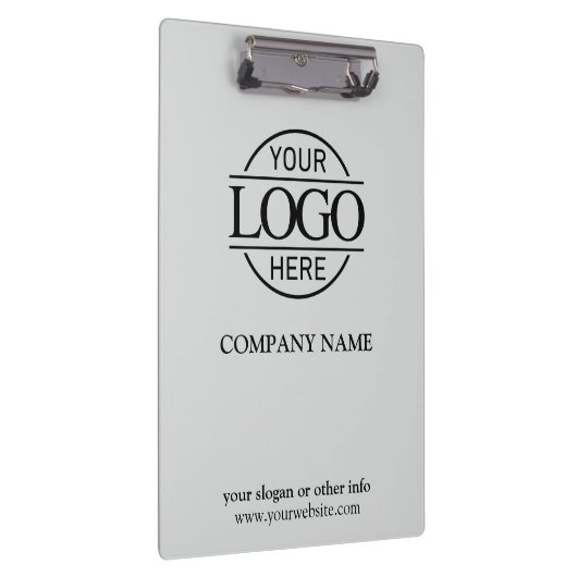 Eenvoudige Custom Lichtgrijs Bedrijf Zakelijke Log Klembord (Rechts)
