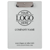 Eenvoudige Custom Lichtgrijs Bedrijf Zakelijke Log Klembord (Voorkant)