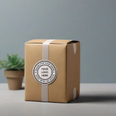 Eenvoudige Custom Logo Business Bedankt voor uw be Ronde Sticker