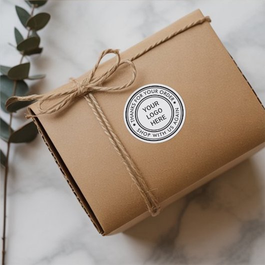 Eenvoudige Custom Logo Business Bedankt voor uw be Ronde Sticker