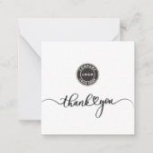 Eenvoudige Custom Logo en Business Bedankt Notitiekaartje (Voorkant)