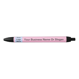 Eenvoudige Custom Logo Kleine Zakelijke Lichte Roz Zwarte Inkt Pen
