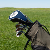 Eenvoudige Custom Navy Blue Business Logo Branded Golfheadcover (Insitu)