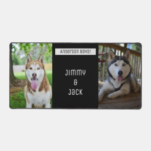 Eenvoudige Custom Twee Honden Foto Desk Mat