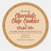 Eenvoudige Custom Zelfgemaakte Baked Goods Sticker (Voorkant)