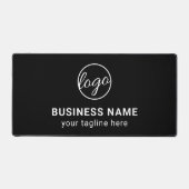 Eenvoudige Custom Zwart Modern Logo Business Bureaumat (Voorkant)