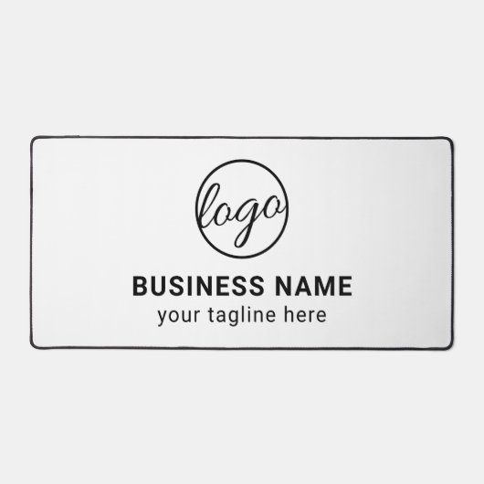 Eenvoudige Custom Zwart-wit Logo Business Bureaumat (Voorkant)