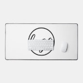 Eenvoudige Custom Zwart Wit Logo Business Modern Bureaumat (Keyboard & Muis)