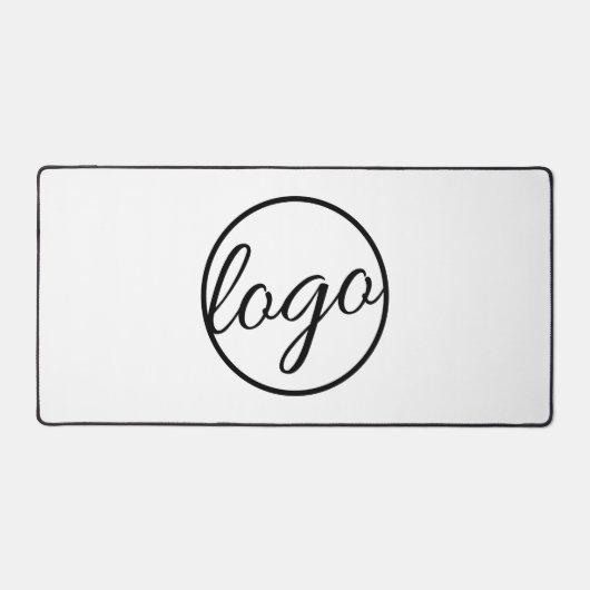 Eenvoudige Custom Zwart Wit Logo Business Modern Bureaumat (Voorkant)