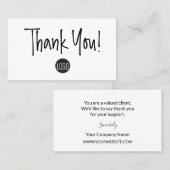 Eenvoudige Customer Appreciation Business logo Visitekaartje (Voorkant / Achterkant)
