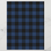Eenvoudige Cute Aangepaste Navy Plaid Vakantie Bri Briefhoofd (Achterkant)