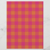 Eenvoudige Cute Aangepaste Roze Geruite Vakantie B Briefhoofd (Achterkant)