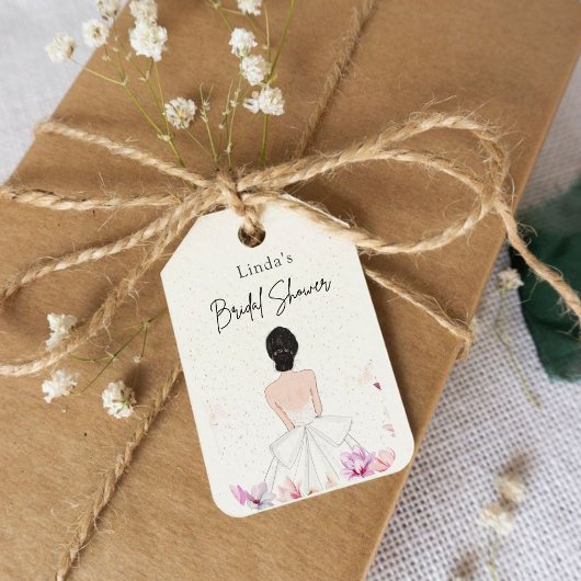 Eenvoudige cute bruidsdouche cadeaulabel