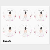 Eenvoudige cute bruidsdouche ronde sticker (Vel)