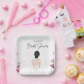 Eenvoudige cute bruidsfeest papieren bordje (Feest)