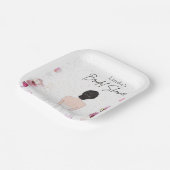 Eenvoudige cute bruidsfeest papieren bordje (Gebogen)