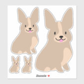 Eenvoudige Cute Corgis, verschillende formaten, St Sticker (Vel)