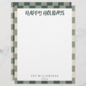 Eenvoudige Cute Custom Green Play Holiday Statione Briefhoofd (Voorkant / Achterkant)