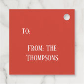 Eenvoudige Cute Custom Holiday-Sjabloon voor kerst Bedankjes Labels (Achterkant)