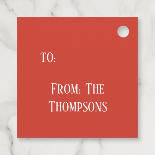 Eenvoudige Cute Custom Holiday-Sjabloon voor kerst Bedankjes Labels (Achterkant)