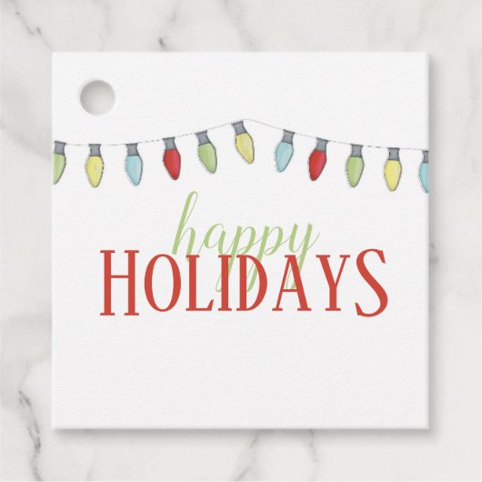 Eenvoudige Cute Custom Holiday-Sjabloon voor kerst Bedankjes Labels (Voorkant)