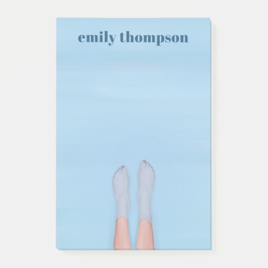 Eenvoudige Cute Custom Summer Ocean Lake Pool Post-it® Notes (Voorkant)