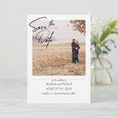 Eenvoudige Cute Elegant Save the Date Photo (Staand voorkant)