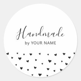 Eenvoudige Cute Hearts Handmade pakket sticker