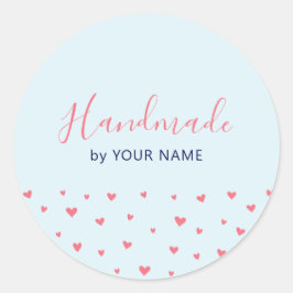 Eenvoudige Cute Hearts Handmade pakket sticker