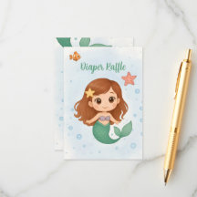 Eenvoudige cute kleine zeemeermin bijgevoegde kaar
