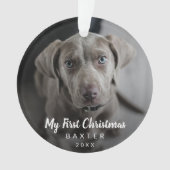 Eenvoudige Cute Modern Dog Foto voor mijn eerste k Ornament (voorkant)