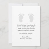 Eenvoudige Cute Newborn Custom Photo Hallo Baby Bi Aankondiging (Achterkant)