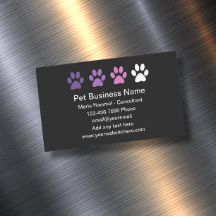 Eenvoudige Cute Pet Service Magnetische Zakelijke Magnetisch Visitekaartje