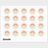 Eenvoudige Cute Retro Rainbow persoonlijke cadeaus Ronde Sticker (Vel)
