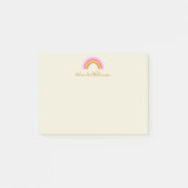 Eenvoudige Cute Retro Rainbow Persoonlijke scriptn Post-it® Notes (Voorkant)