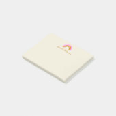 Eenvoudige Cute Retro Rainbow Persoonlijke scriptn Post-it® Notes (Schuin)