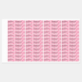 Eenvoudige Cute Roze Bes Pop Custom Lip Gloss & Ti Labels (Vel)