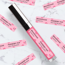 Eenvoudige Cute Roze Bes Pop Custom Lip Gloss & Ti