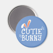 Eenvoudige Cutie Bunny Easter Typografie | Magneet (Voorkant / Achterkant)