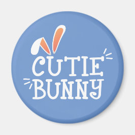 Eenvoudige Cutie Bunny Easter Typografie | Magneet