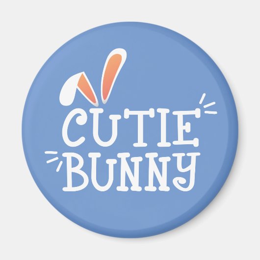 Eenvoudige Cutie Bunny Easter Typografie | Magneet (Voorkant)